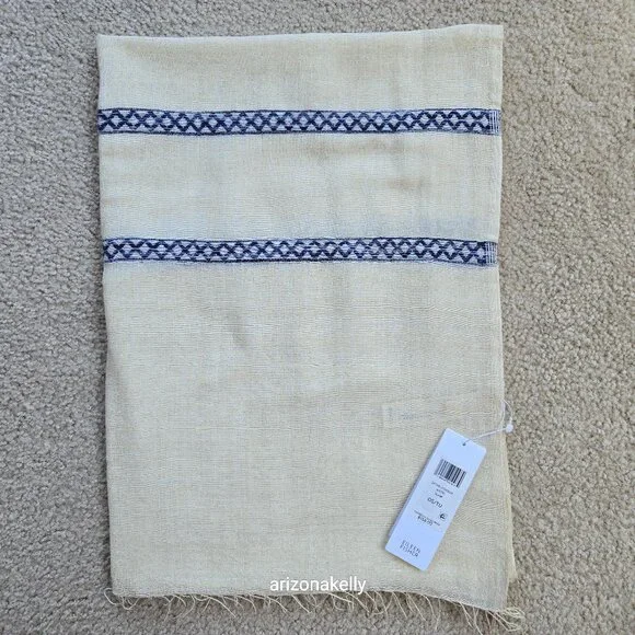 NWT Eileen Fisher Handloomed Ethiopian Artisan Cotton Scarf - Picture 1 of 16